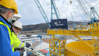 Vollset Lien and Flage next to the cable carousel